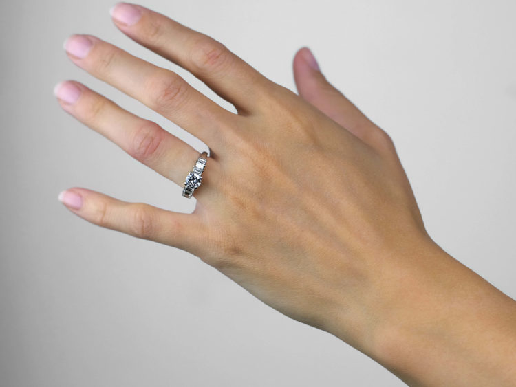 18ct White Gold Seven Stone Diamond Ring