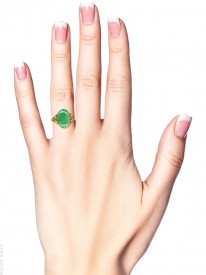 14ct Gold & Jade Ring
