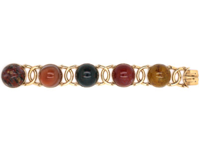 Victorian Scottish Gold & Agate Bracelet