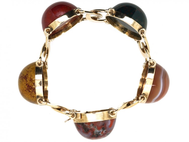 Victorian Scottish Gold & Agate Bracelet