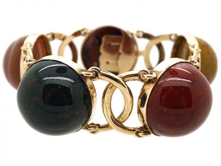 Victorian Scottish Gold & Agate Bracelet