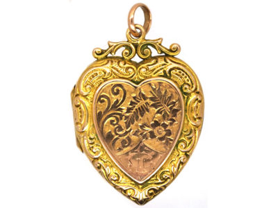 Edwardian 9ct Back & Front Heart Locket