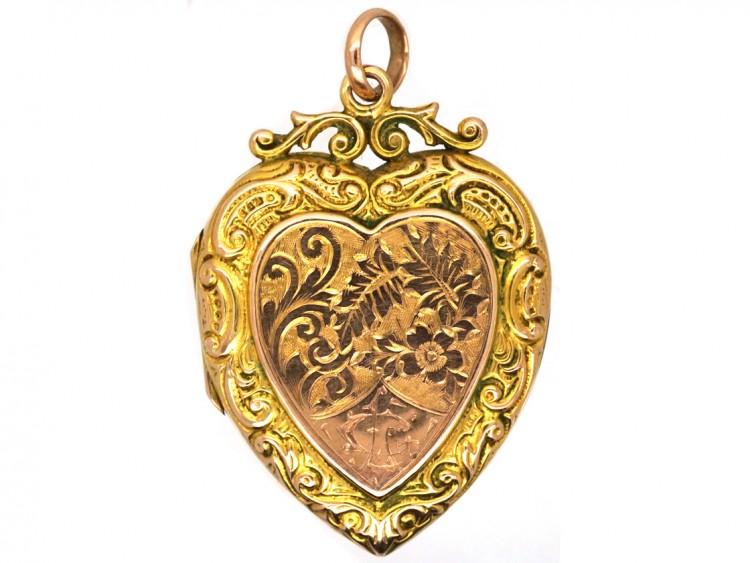 Edwardian 9ct Back & Front Heart Locket
