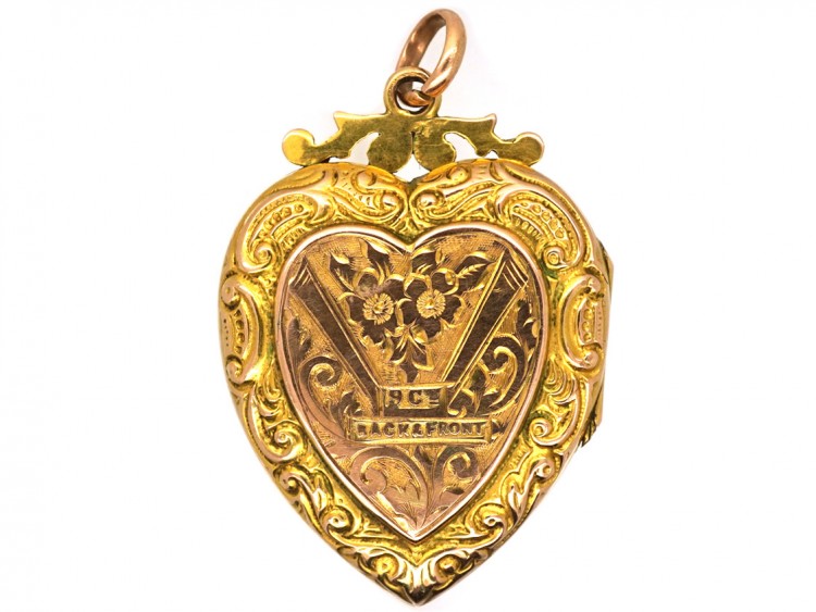 Edwardian 9ct Back & Front Heart Locket