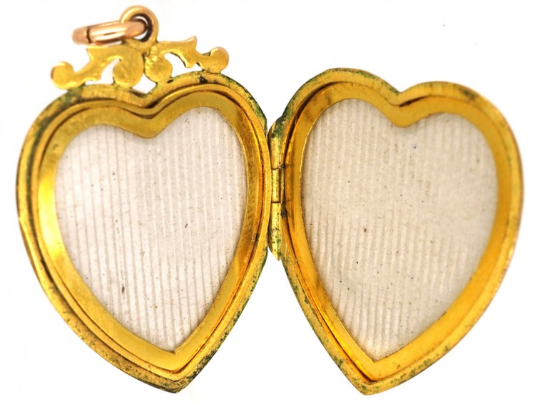 Edwardian 9ct Back & Front Heart Locket
