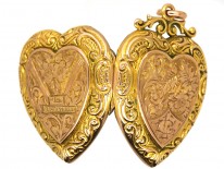 Edwardian 9ct Back & Front Heart Locket