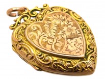 Edwardian 9ct Back & Front Heart Locket