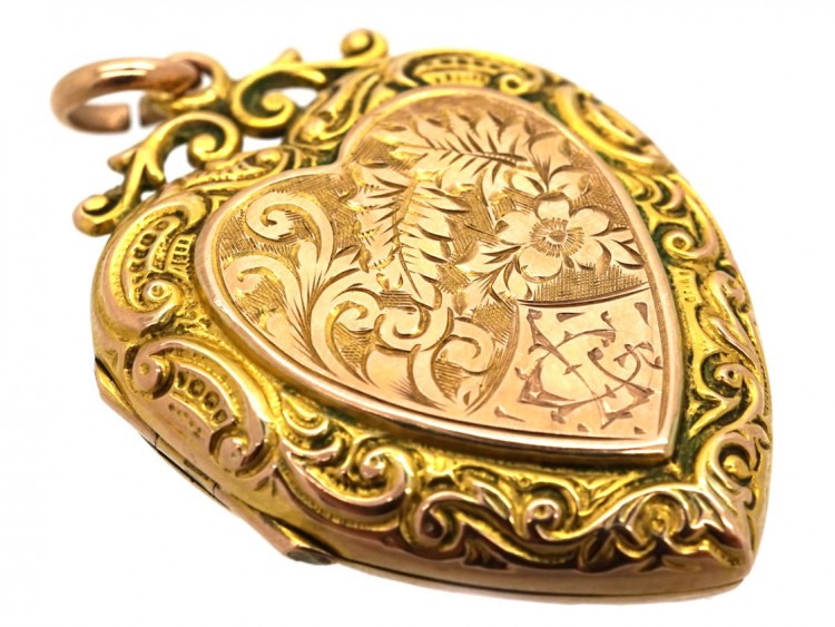 Edwardian 9ct Back & Front Heart Locket