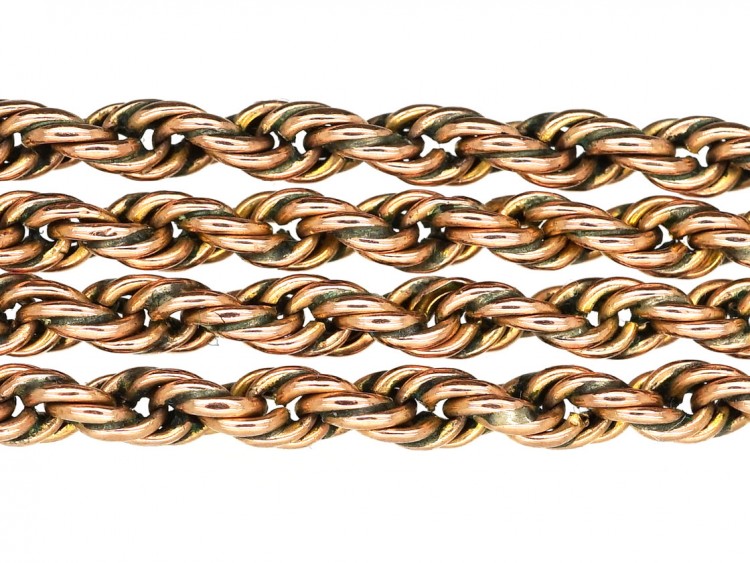 Edwardian 9ct Gold Prince of Wales Twist Chain