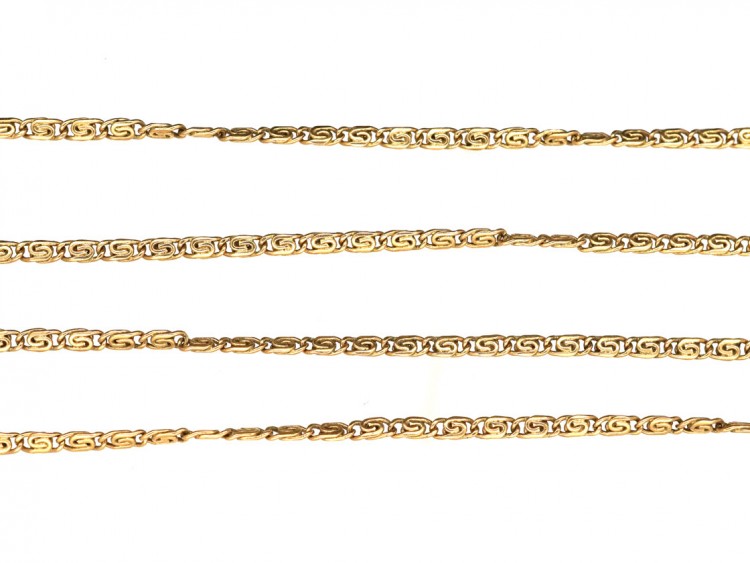 French 18ct Gold Fine Woven Chain