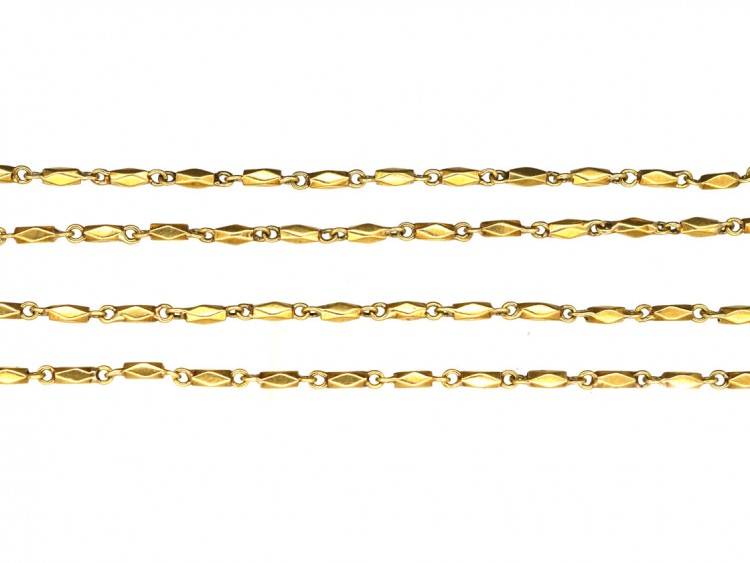 18ct Gold Thin Faceted Chain