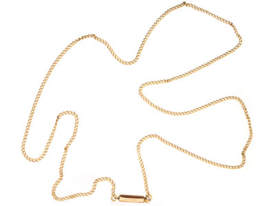 Edwardian 9ct Gold Fine Trace Link Chain