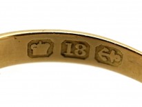 Edwardian 18ct Gold, Three Stone Ruby & Diamond Ring