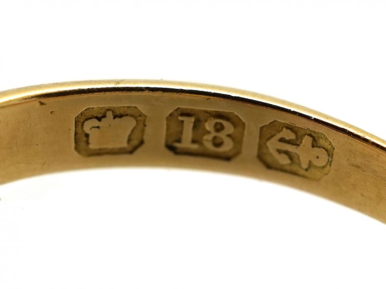 Edwardian 18ct Gold, Three Stone Ruby & Diamond Ring