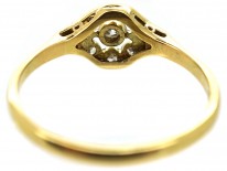 Edwardian 18ct Gold, Platinum & Diamond Cluster Ring