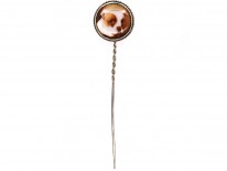 Silver & Enamel Tie Pin of a Bulldog