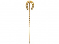 Victorian 18ct Gold & Diamond Horseshoe Tie Pin