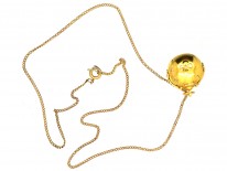 9ct Gold Masonic Ball on 9ct Gold Chain