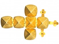 9ct Gold Masonic Ball on 9ct Gold Chain