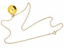 9ct Gold Masonic Ball on 9ct Gold Chain