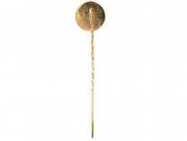 Edwardian 9ct Gold & Foiled Amethyst Man in the Moon Tie Pin