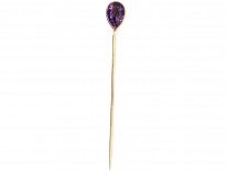 Edwardian Amethyst & Natural Pearl Tie Pin