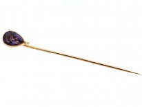 Edwardian Amethyst & Natural Pearl Tie Pin