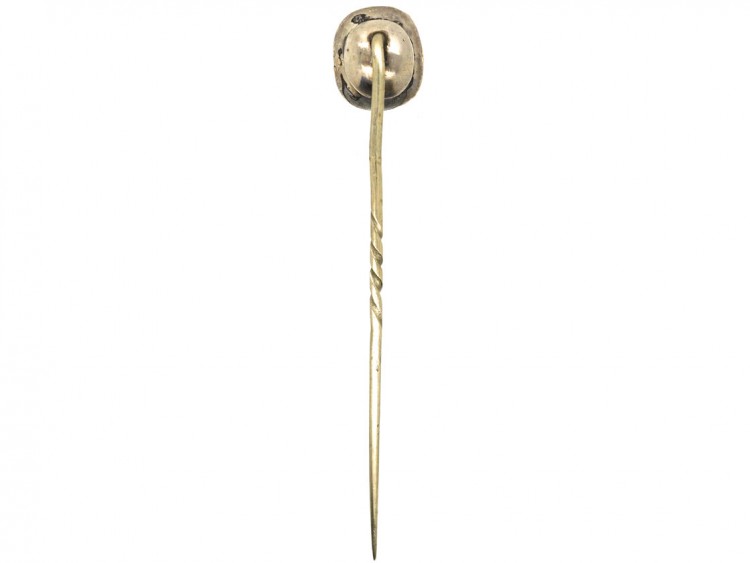 Georgian Pink Foiled Rock Crystal Tie Pin