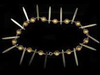 Silver & White Enamel Icicle Necklace by David Anderson