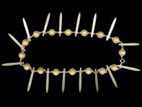 Silver & White Enamel Icicle Necklace by David Anderson