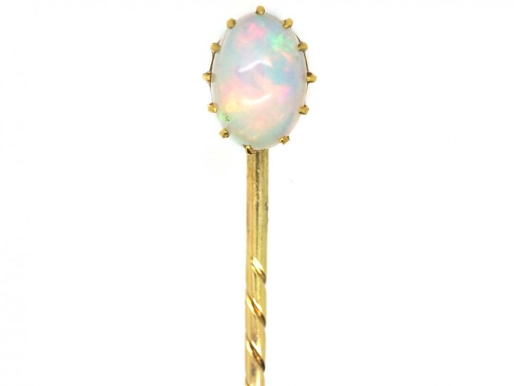 Edwardian 15ct Gold & Opal Tie Pin