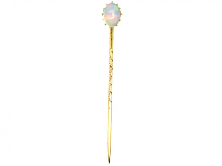 Edwardian 15ct Gold & Opal Tie Pin