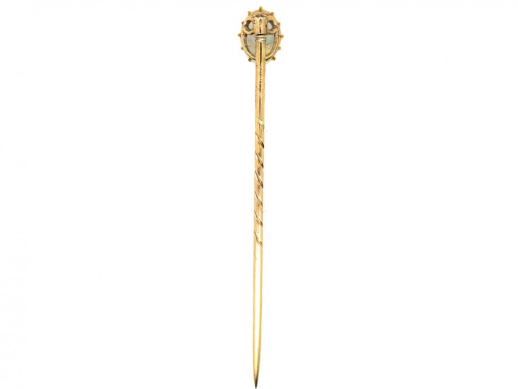 Edwardian 15ct Gold & Opal Tie Pin