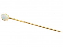 Edwardian 15ct Gold & Opal Tie Pin