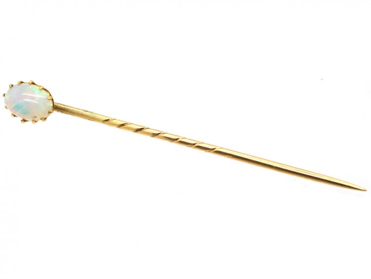 Edwardian 15ct Gold & Opal Tie Pin