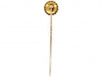 Victorian 15ct Gold Tie Pin Set With a Banded Sardonyx
