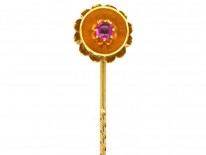 Victorian 15ct Gold & Ruby Tie Pin