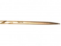 Edwardian 15ct Gold, Three Stone Ruby & Diamond Tie Pin