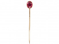 Art Deco 9ct Gold & Synthetic Ruby Tie Pin