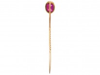 Art Deco 9ct Gold & Synthetic Ruby Tie Pin