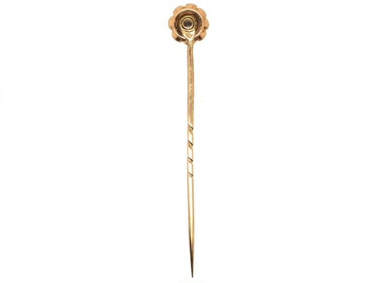 Victorian 18ct Gold & Rose Diamond Tie Pin