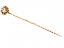 Victorian 18ct Gold & Rose Diamond Tie Pin