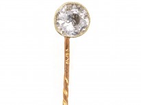 Edwardian 9ct Gold & Rock Crystal Tie Pin