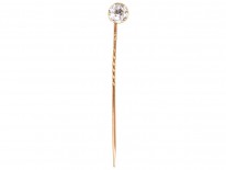 Edwardian 9ct Gold & Rock Crystal Tie Pin