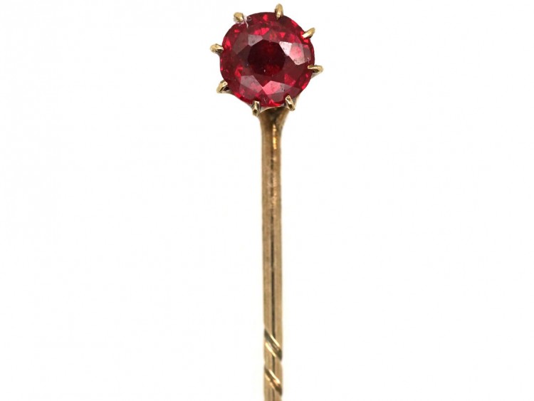 9ct Gold & Garnet Tie Pin