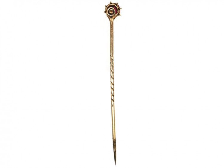 9ct Gold & Garnet Tie Pin
