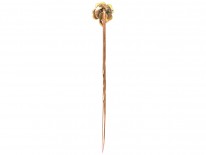 Edwardian 15ct Gold, Green Enamel & Diamond Four Leaf Clover Tie Pin