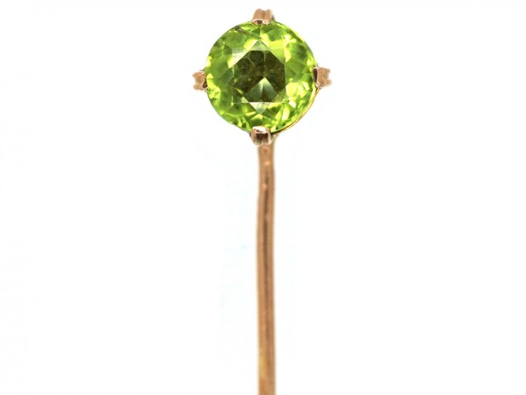 Edwardian 9ct Gold & Peridot Tie Pin