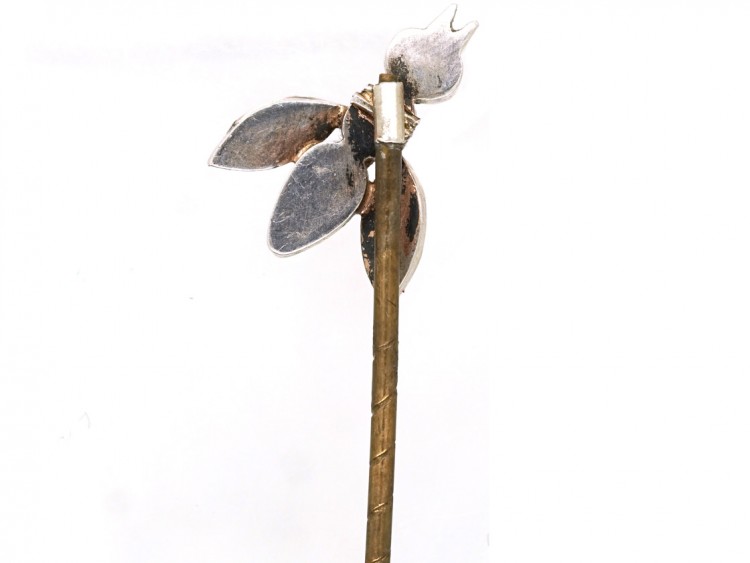 Georgian Silver & Coloured Paste Tie Pin of a Bug