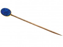 Edwardian 15ct Gold Opal Doublet Tie Pin